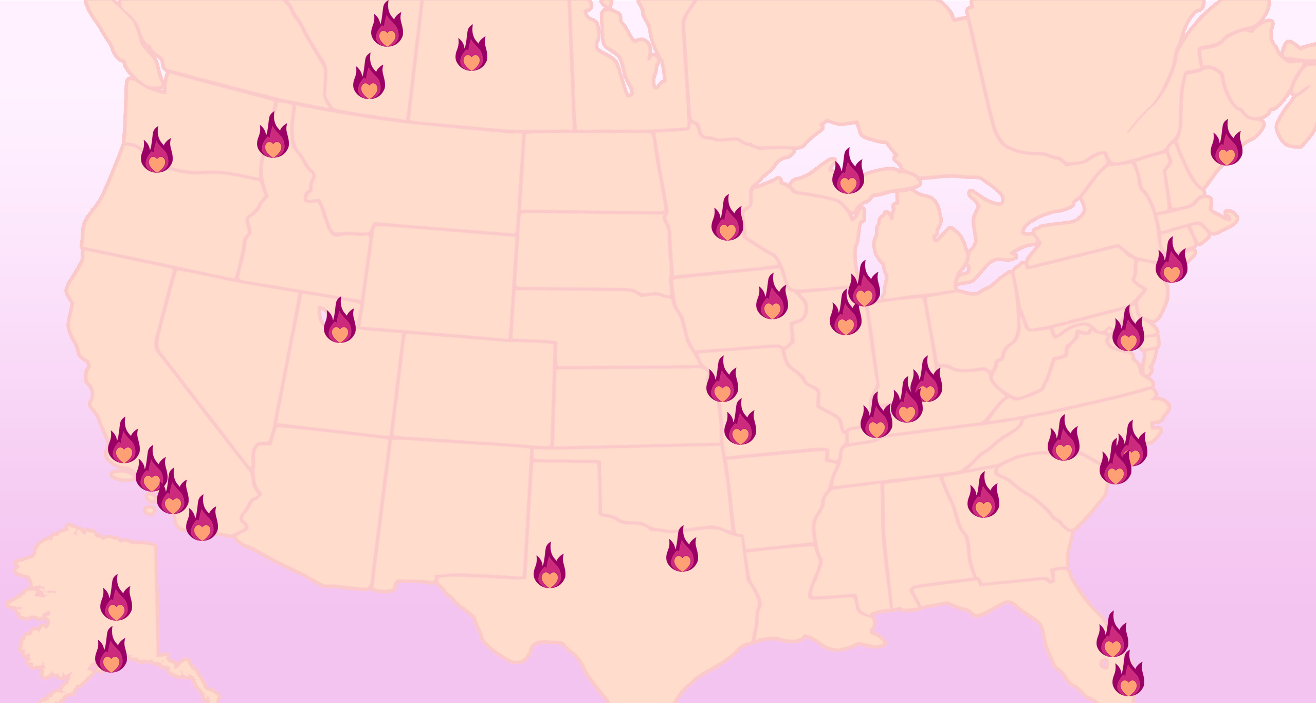 Romance Bookstore Map