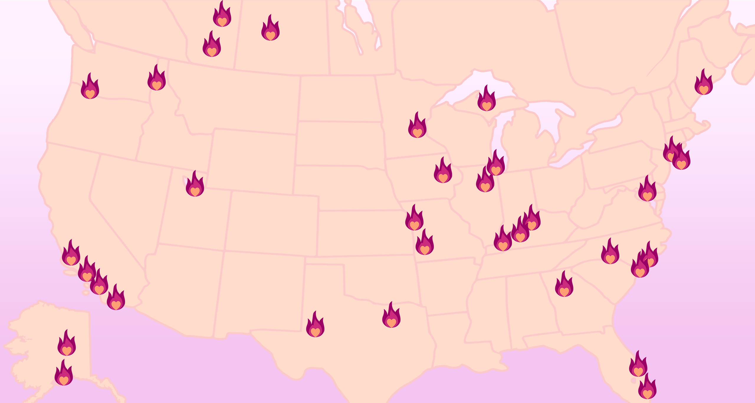 Romance Bookstore Map
