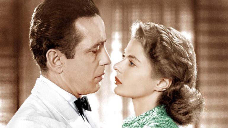 Humphrey Bogart and Ingrid Bergman in Casablanca