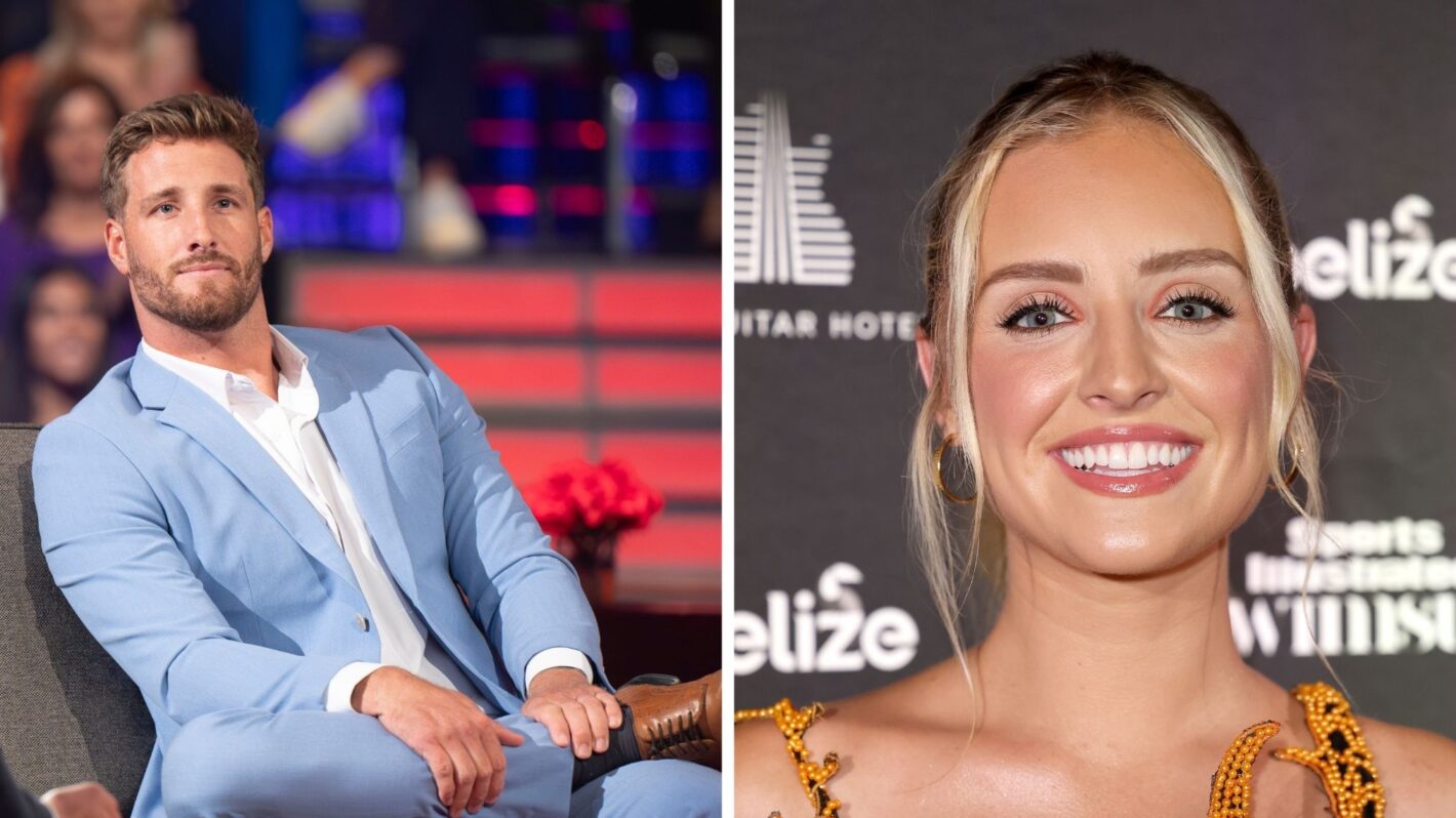 Sam M. on The Bachelorette and Daisy Kent on the red carpet.