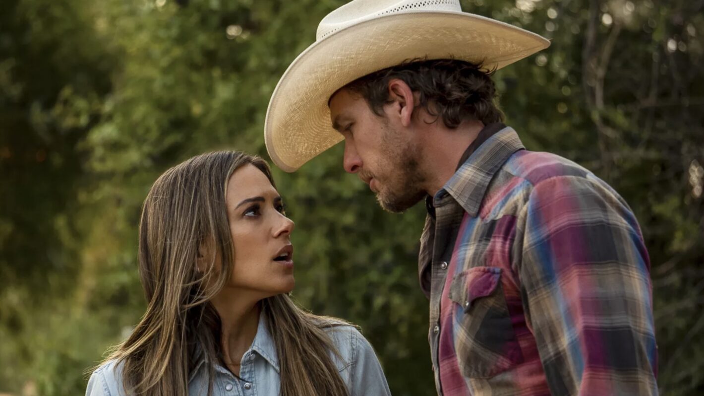 Jana Kramer and Adam Senn in 'A Cowboy Christmas Romance'