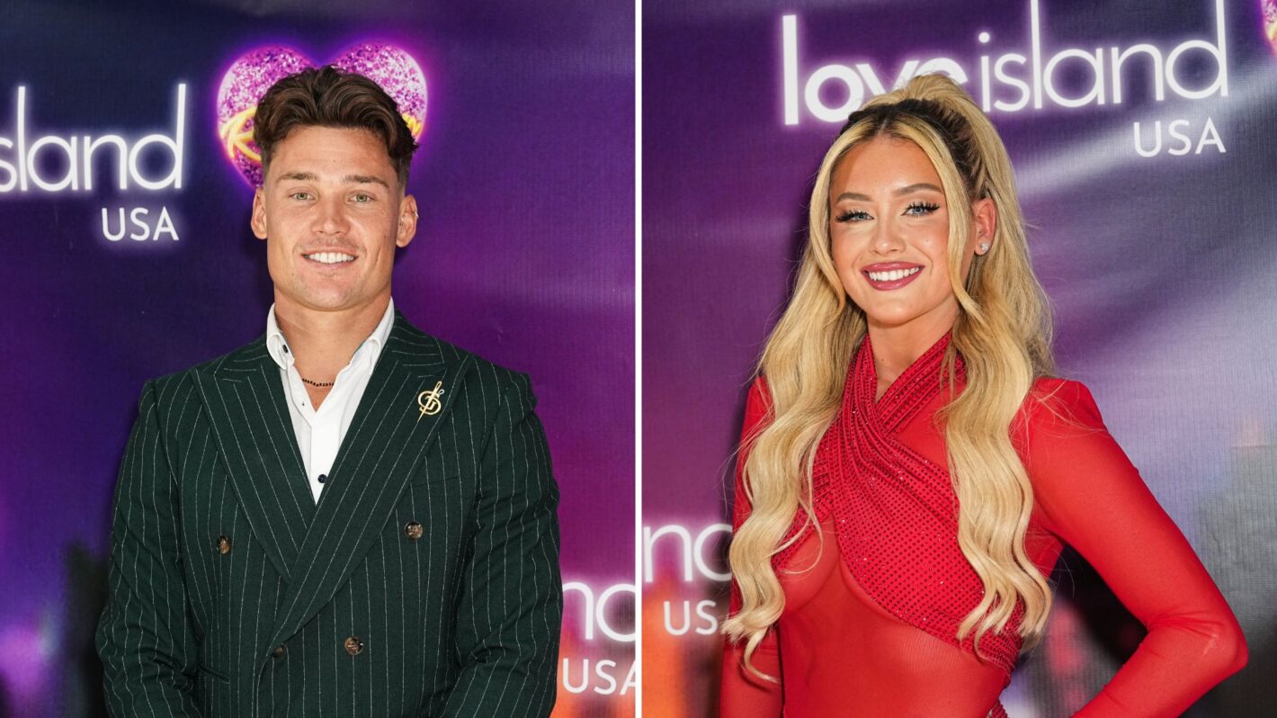 Aaron Evans and Kaylor. Martin at the 'Love Island USA' Season 6 reunion taping